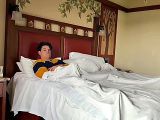 Stepmom Creampies Stepson in Hotel Blowjob