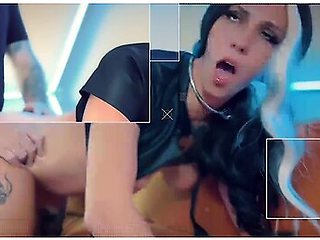 Horny Alt Schoolgirl Gets Stuck And Ends Up Getting Fucked And Bred By Helpful Neighbor