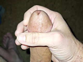 Early morning stroking that dick