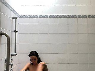 Amateur blonde and brunette lick each other