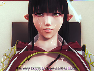 Hinoa From Monster Hunter Rise Takes Care of You After You Save His Village! Relax and Let Her Do It!