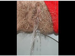 Huge Hayry Pussy Peeing Along With Loud Anal Farting For Toilet Fetish Lovers Only!