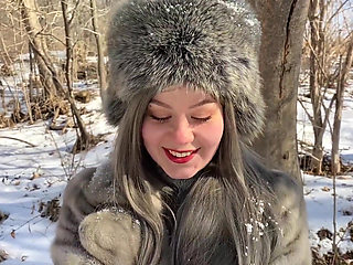 Vilu Vidish Is Sucking Dick in the Winter Forest