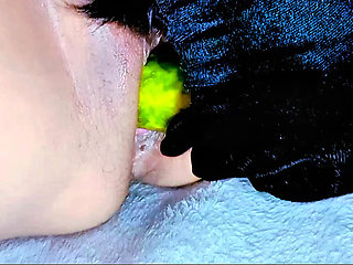 Bella Khalifa Dildoing A Big Cucumber Like BBC To Check Her Meaty Pussy SReady To Fuck With Big Black Cock