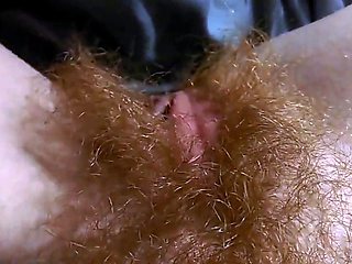 Hairy Amateur Redhead Pussy Masturbation