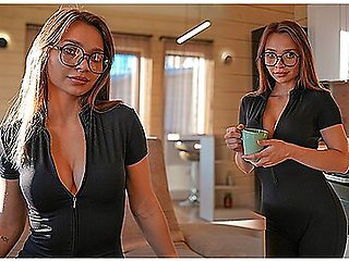 Knock-knock. Let The Sweet Hot Stranger In To Warm Up Home