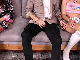 Innocent 18yo Stepdaughter Used by Stepdad with Mommy's Approval - Taboo Family Fuck