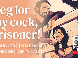 ASMR Audio Porn: Male Dom Guard Fucks His Female Sub in Public Stocks - BDSM & Bondage - Erotic Audio Story