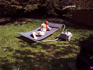 Auburn Fox Outdoor Cumshot
