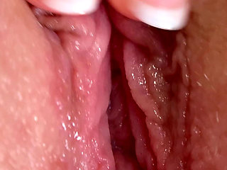 Super Close-up Wet Pink Pussy and Clit Orgasm