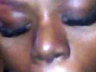 Big Booty Ebony BBW Sucks BBC with Sloppy Deepthroat and Facial Cumshot