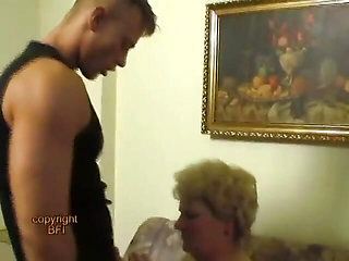 Horny gilf dreams about young guy