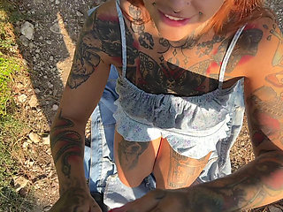 Home Wrecker Takes a Walk in the Woods and Gets Hard Fuck with Huge Cumshot on Tits