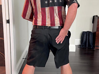 What does daddy wear under his golfing outfit?