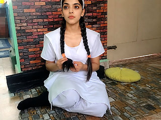 Indian virgin school girl fucked her boyfriend for the first time cum in pussy