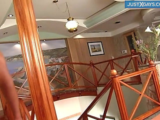 a hot bareback  roommate blowjob