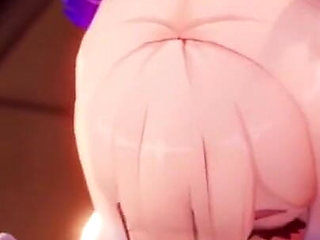 Kokomi Blowjob Oral Fellatio - Genshin Impact 3D Dick Sucking Deepthroat Animation Aether Sex