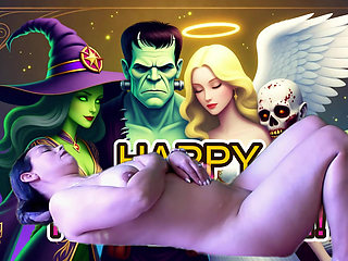 INCREDIBLE HALLOWEEN SEX WITH ADAMANDEVE AND LUPO