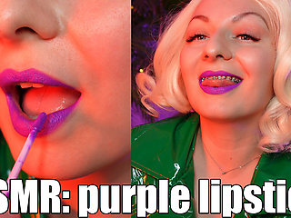 ASMR slowly lipstick tease