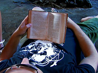 Hot stud gets seduced in a cave