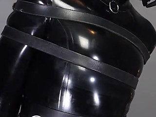 Curious Little Slut Part 1 Slave Mila Turned Into Latex Marionette with Neck Tie Bondage Orgasm Predicament