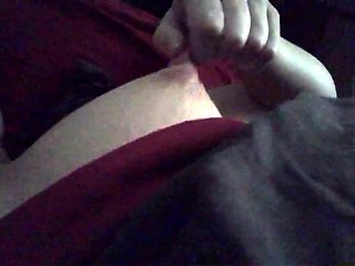 Turned on mature lady masturbating with panties and toys