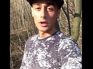 Uncut Twink with Stretched Balls Cums Outside