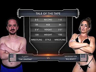 Savannah Fox Overpowers Mike Fluffy in Lesbian Cat-Fight