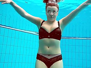 Czech Chick Vesta Enters Swimming Pool