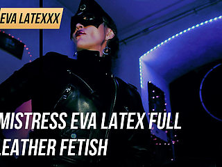 Mistress Eva Latex full leather fetish boots domina uniform bdsm kink hot milf