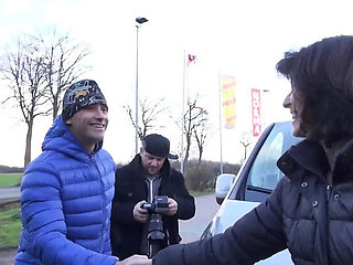 German MILF sucks and fucks hard in studio amateur HD video