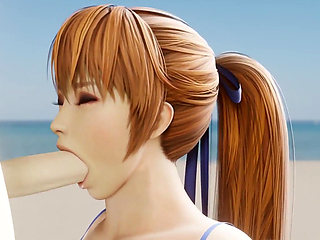 Kasumi Blowjob on the Beach