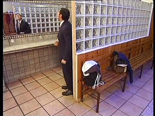 Gym Nude Tease and Stairway Deepthroat Suck