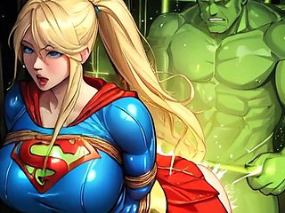 Supergirl cosplay, supergirl lesbian, uncensored hentai