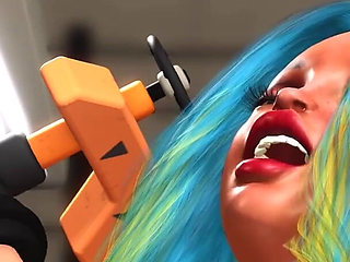 Sex male android bangs hard a hot woman with big boobs in the sci-fi lab