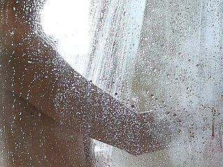 Sexy Redhead Beauty Rubs Herself with Coffee in the Shower