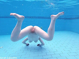 First Time Underwater Masturbation