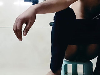 Enjoy morning bath and excercise with stepdaddy nude position