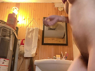 Pee Great Time Then Clean Hairy Pussy by Tap Water
