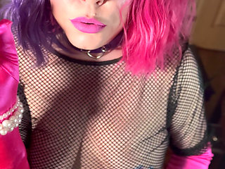 Your Smoking Queen, Tina Snua, Smoking A Cork Cigarette In Satin Gloves & Jewellery - Smoke Rings OMI OME Drifting Snap inhales