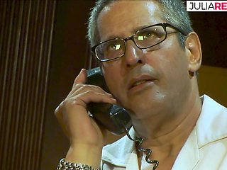 Horny girl sucks a huge cock in the sofa to a mouth cumshot