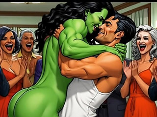 Slutty She-hulk Nudity. Cartoon