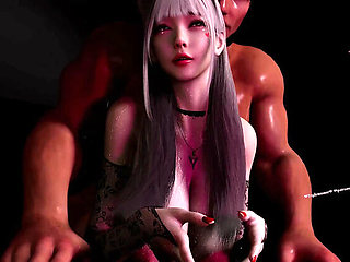 3D Cute Asian Babe Sucks BBC Hardcore - Blowjob & Squirting Orgasm