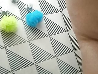 Delicious video call in the shower