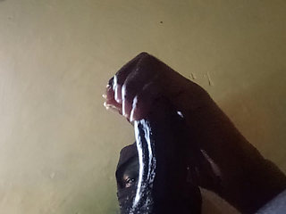 Stroking My Big Black Cock