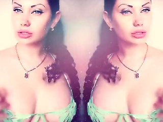 Mesmerizing eye contact & lips & titties & Jerk Off Instructions