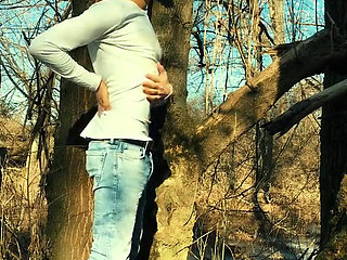 Skinny Twink Belly Is Growing Like Pregnant Outdoor - Belly Inflation