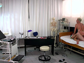 Blonde MILF Double Penetration Doctor Exam Fuck