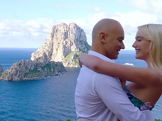 Blondie Kenna takes Christian's massive cock in a steamy poolside scene