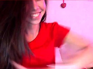 Hot brunette from squirt masturbating on webcam